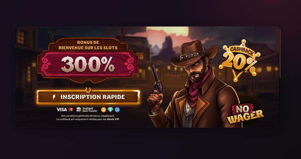 Mad Casino bonus de bienvenue 300% sur les slots avec cashback 20% et no wager